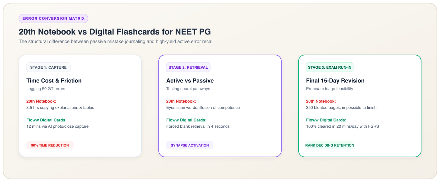 20th Notebook vs Digital Flashcards for NEET PG